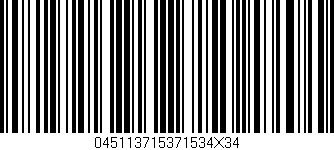 Código de barras (EAN, GTIN, SKU, ISBN): '045113715371534X34'