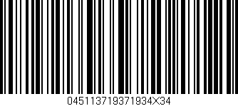 Código de barras (EAN, GTIN, SKU, ISBN): '045113719371934X34'