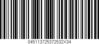 Código de barras (EAN, GTIN, SKU, ISBN): '045113725372532X34'