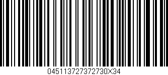 Código de barras (EAN, GTIN, SKU, ISBN): '045113727372730X34'