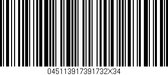 Código de barras (EAN, GTIN, SKU, ISBN): '045113917391732X34'