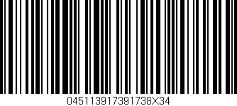 Código de barras (EAN, GTIN, SKU, ISBN): '045113917391738X34'