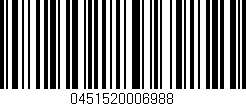 Código de barras (EAN, GTIN, SKU, ISBN): '0451520006988'