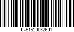 Código de barras (EAN, GTIN, SKU, ISBN): '0451520062601'