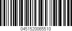 Código de barras (EAN, GTIN, SKU, ISBN): '0451520065510'