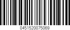 Código de barras (EAN, GTIN, SKU, ISBN): '0451520075069'