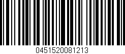 Código de barras (EAN, GTIN, SKU, ISBN): '0451520081213'