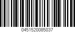 Código de barras (EAN, GTIN, SKU, ISBN): '0451520085037'
