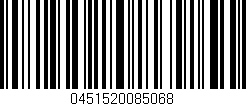 Código de barras (EAN, GTIN, SKU, ISBN): '0451520085068'