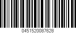 Código de barras (EAN, GTIN, SKU, ISBN): '0451520087628'