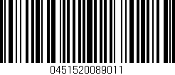 Código de barras (EAN, GTIN, SKU, ISBN): '0451520089011'