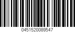 Código de barras (EAN, GTIN, SKU, ISBN): '0451520089547'