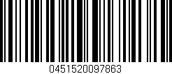 Código de barras (EAN, GTIN, SKU, ISBN): '0451520097863'