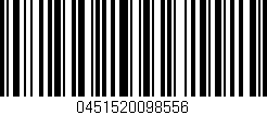 Código de barras (EAN, GTIN, SKU, ISBN): '0451520098556'