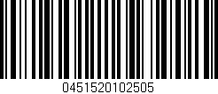 Código de barras (EAN, GTIN, SKU, ISBN): '0451520102505'