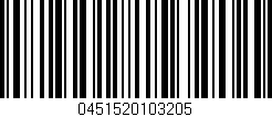 Código de barras (EAN, GTIN, SKU, ISBN): '0451520103205'