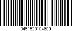 Código de barras (EAN, GTIN, SKU, ISBN): '0451520104608'