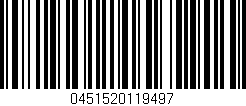 Código de barras (EAN, GTIN, SKU, ISBN): '0451520119497'