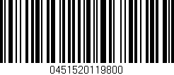Código de barras (EAN, GTIN, SKU, ISBN): '0451520119800'