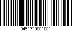 Código de barras (EAN, GTIN, SKU, ISBN): '0451770001001'