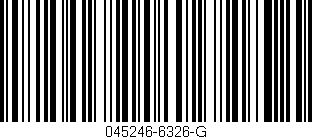 Código de barras (EAN, GTIN, SKU, ISBN): '045246-6326-G'