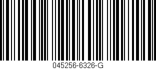 Código de barras (EAN, GTIN, SKU, ISBN): '045256-6326-G'