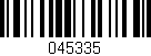 Código de barras (EAN, GTIN, SKU, ISBN): '045335'