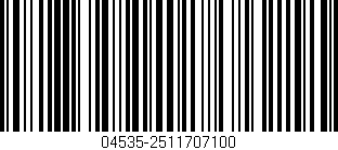 Código de barras (EAN, GTIN, SKU, ISBN): '04535-2511707100'