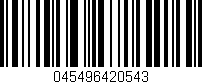 Código de barras (EAN, GTIN, SKU, ISBN): '045496420543'