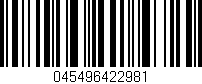 Código de barras (EAN, GTIN, SKU, ISBN): '045496422981'
