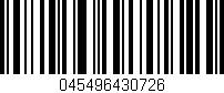 Código de barras (EAN, GTIN, SKU, ISBN): '045496430726'