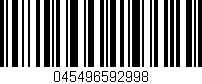 Código de barras (EAN, GTIN, SKU, ISBN): '045496592998'