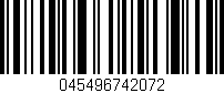Código de barras (EAN, GTIN, SKU, ISBN): '045496742072'