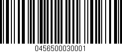 Código de barras (EAN, GTIN, SKU, ISBN): '0456500030001'
