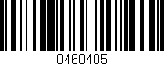 Código de barras (EAN, GTIN, SKU, ISBN): '0460405'