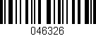 Código de barras (EAN, GTIN, SKU, ISBN): '046326'