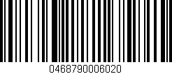 Código de barras (EAN, GTIN, SKU, ISBN): '0468790006020'