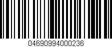 Código de barras (EAN, GTIN, SKU, ISBN): '04690994000236'