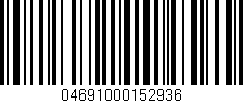 Código de barras (EAN, GTIN, SKU, ISBN): '04691000152936'