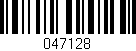 Código de barras (EAN, GTIN, SKU, ISBN): '047128'