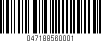 Código de barras (EAN, GTIN, SKU, ISBN): '047188560001'