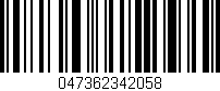 Código de barras (EAN, GTIN, SKU, ISBN): '047362342058'