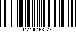 Código de barras (EAN, GTIN, SKU, ISBN): '0474001568768'