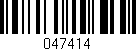 Código de barras (EAN, GTIN, SKU, ISBN): '047414'