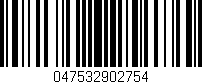 Código de barras (EAN, GTIN, SKU, ISBN): '047532902754'