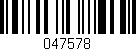 Código de barras (EAN, GTIN, SKU, ISBN): '047578'