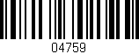 Código de barras (EAN, GTIN, SKU, ISBN): '04759'
