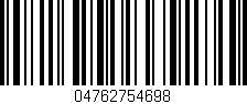 Código de barras (EAN, GTIN, SKU, ISBN): '04762754698'