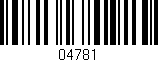 Código de barras (EAN, GTIN, SKU, ISBN): '04781'