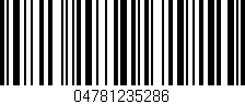 Código de barras (EAN, GTIN, SKU, ISBN): '04781235286'